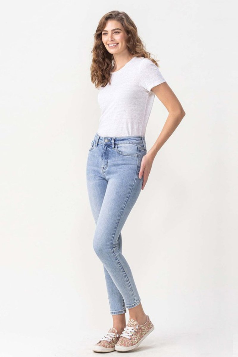 Lovervet Full Size Talia High Rise Crop Skinny Jeans - Bottoms
