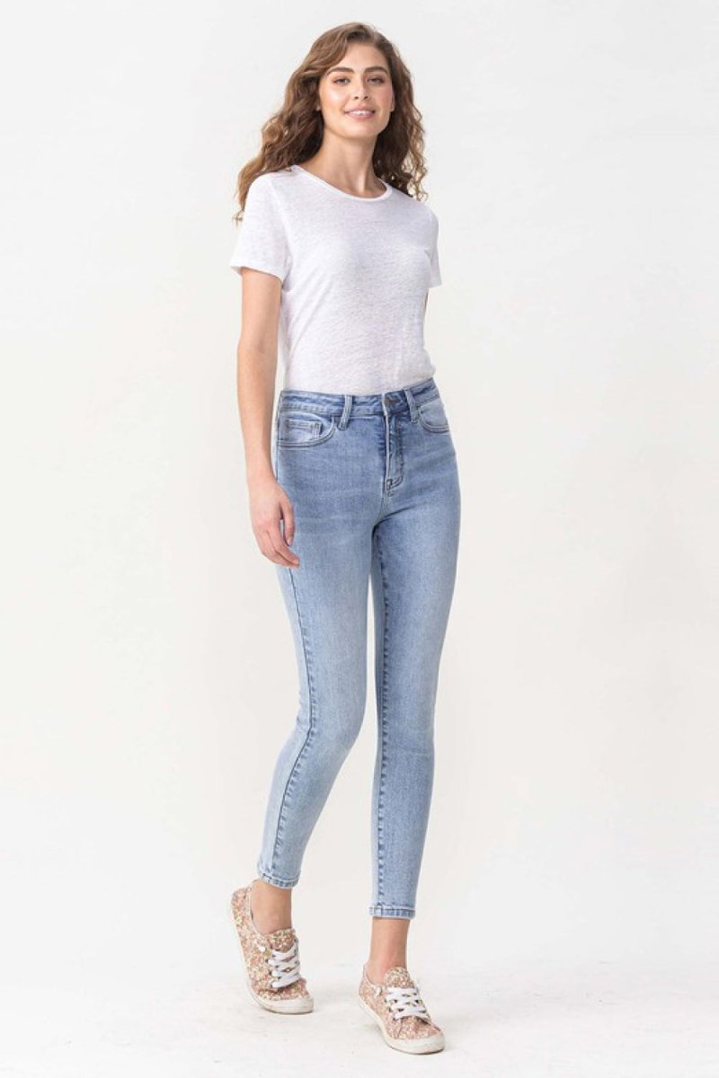 Lovervet Full Size Talia High Rise Crop Skinny Jeans - Bottoms