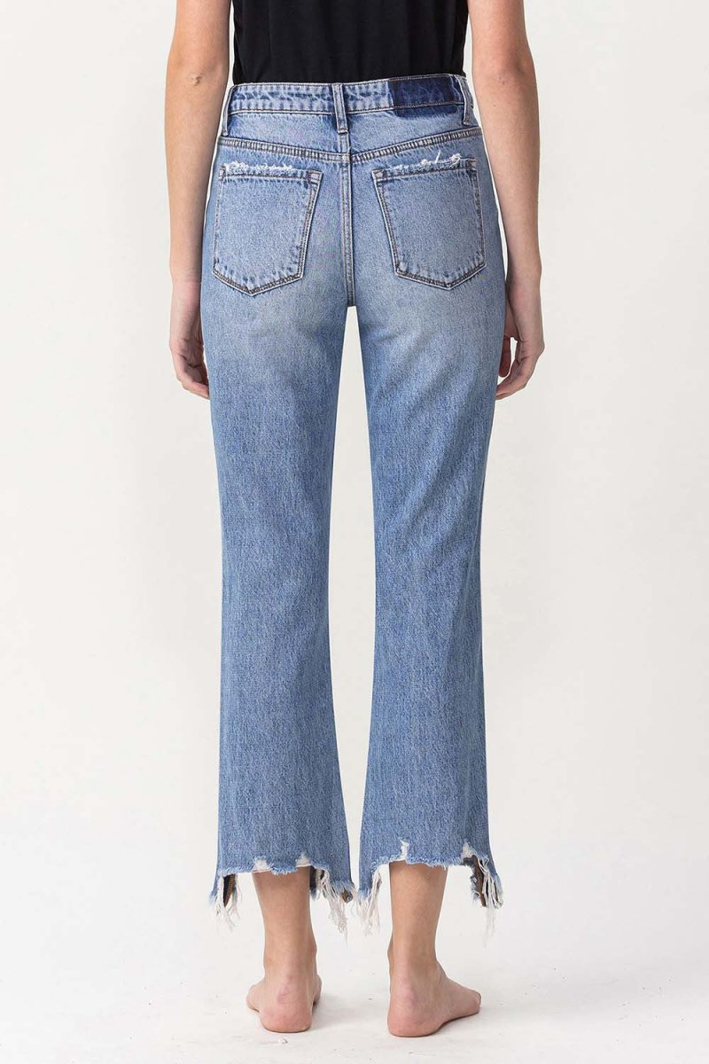 Lovervet High Rise Distressed Straight Jeans - Bottoms Sale