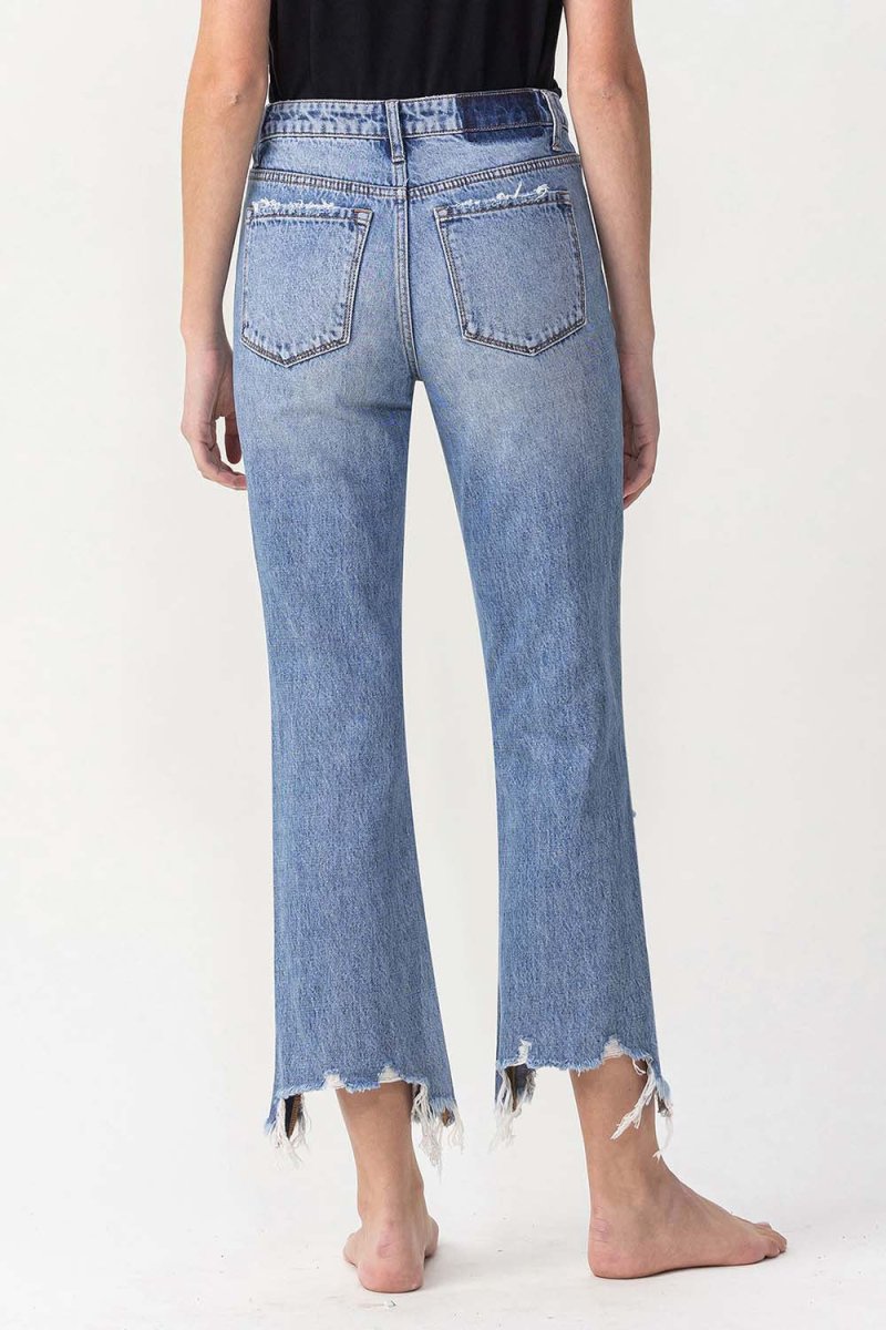 Lovervet High Rise Distressed Straight Jeans - Bottoms Sale