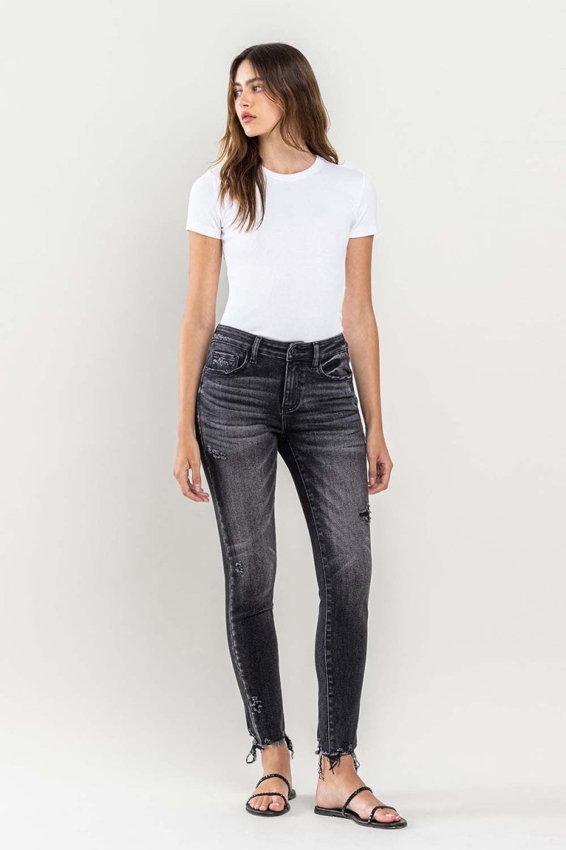 Lovervet Raw Hem Cropped Skinny Jeans - Bottoms