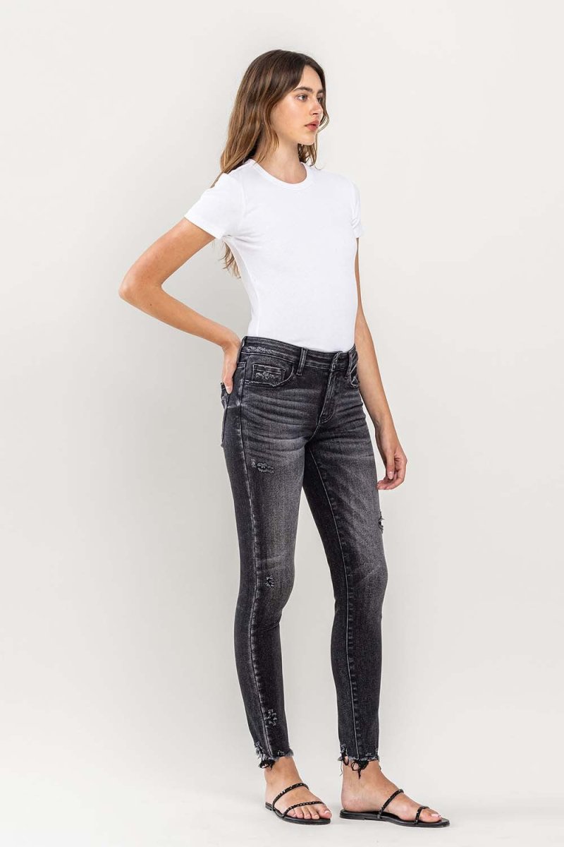 Lovervet Raw Hem Cropped Skinny Jeans - Bottoms