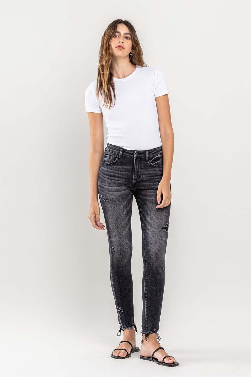 Lovervet Raw Hem Cropped Skinny Jeans - Bottoms