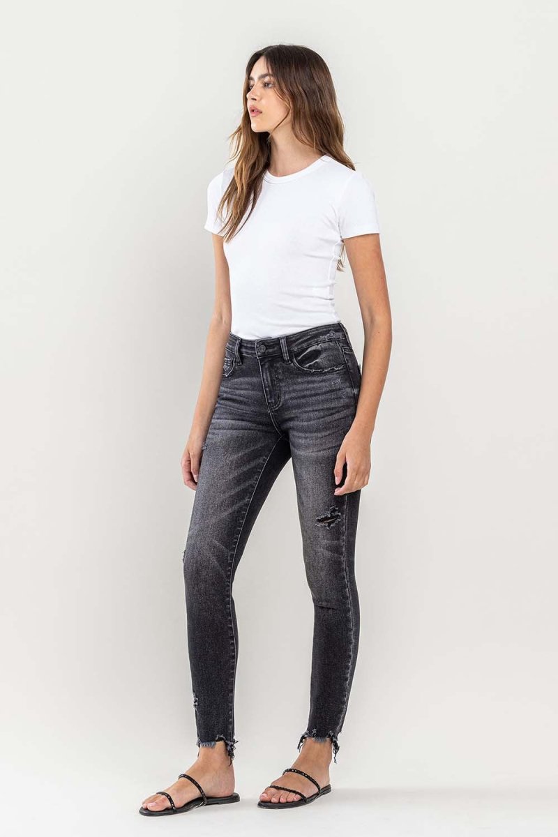 Lovervet Raw Hem Cropped Skinny Jeans - Bottoms