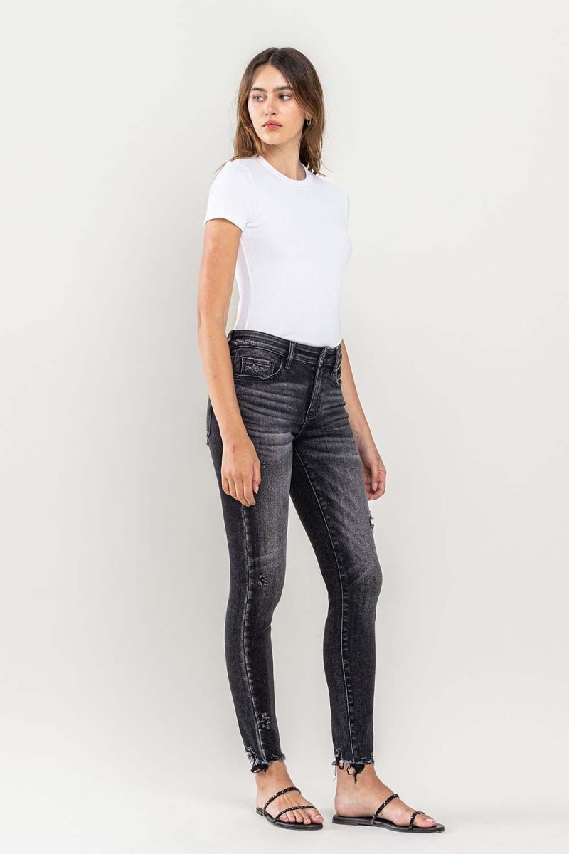Lovervet Raw Hem Cropped Skinny Jeans - Bottoms