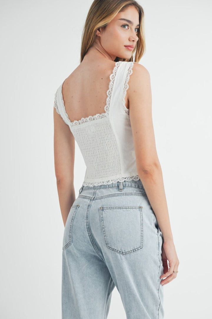 MABLE Pleated Front Detail Straight Jeans - Bottoms Sale