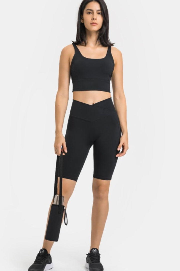Millennia High Waist Biker Shorts with Pockets - Bottoms