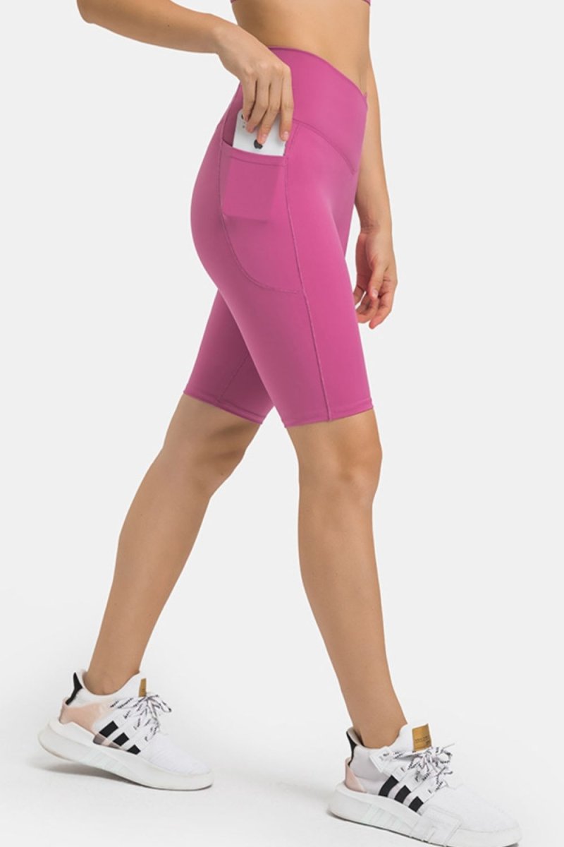 Millennia High Waist Biker Shorts with Pockets - Bottoms