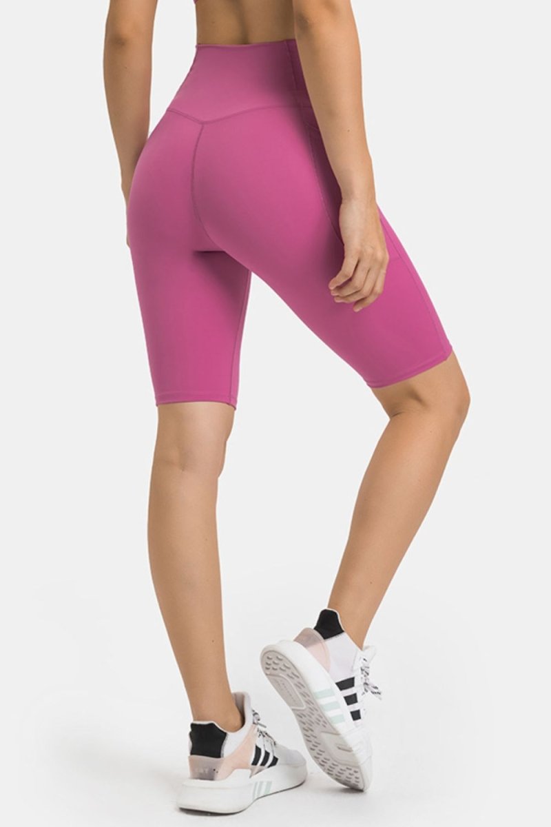 Millennia High Waist Biker Shorts with Pockets - Bottoms