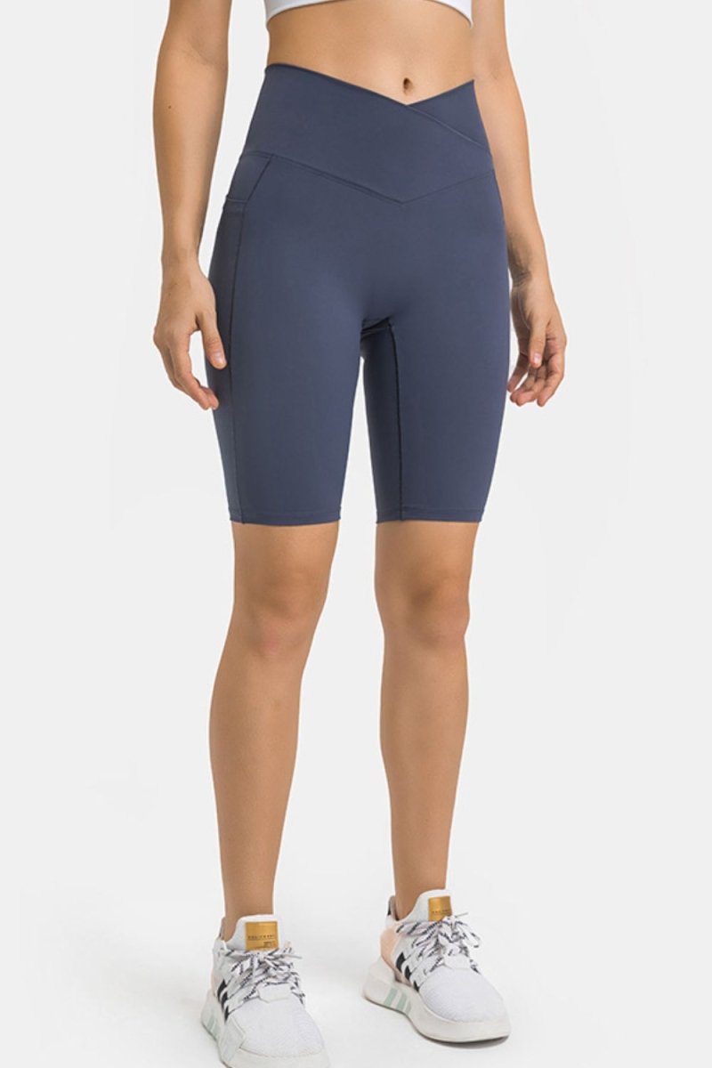 Millennia High Waist Biker Shorts with Pockets - Bottoms