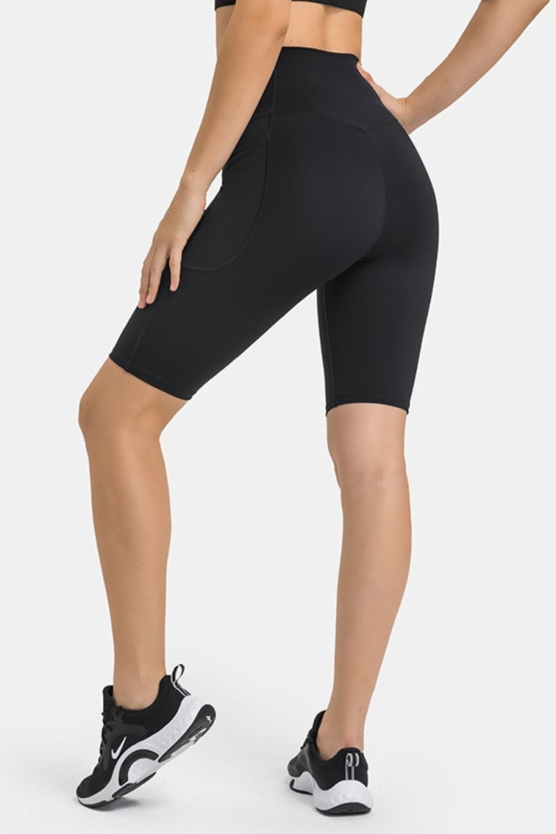 Millennia High Waist Biker Shorts with Pockets - Bottoms