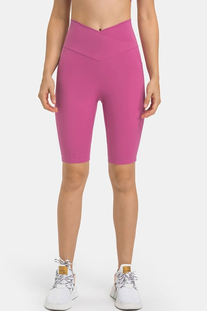 Millennia High Waist Biker Shorts with Pockets - Bottoms