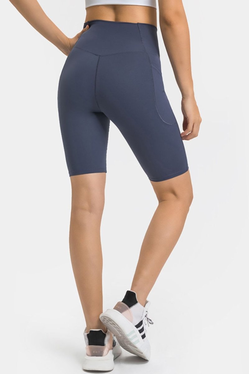 Millennia High Waist Biker Shorts with Pockets - Bottoms