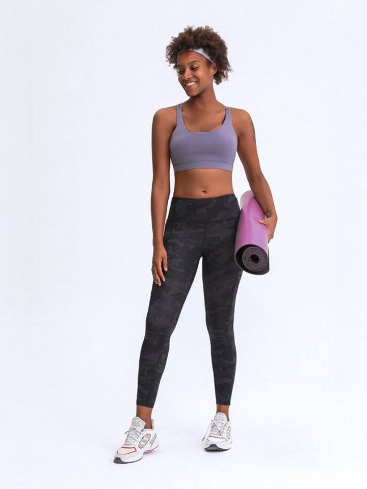Millennia Wide Waistband Leggings with Pockets - Bottoms