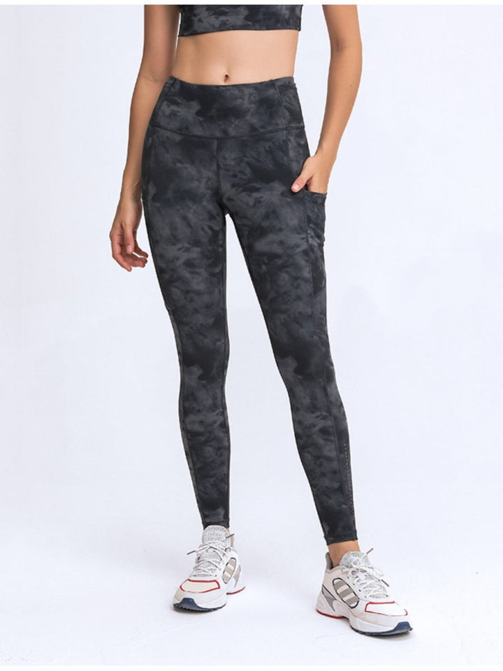 Millennia Wide Waistband Leggings with Pockets - Bottoms