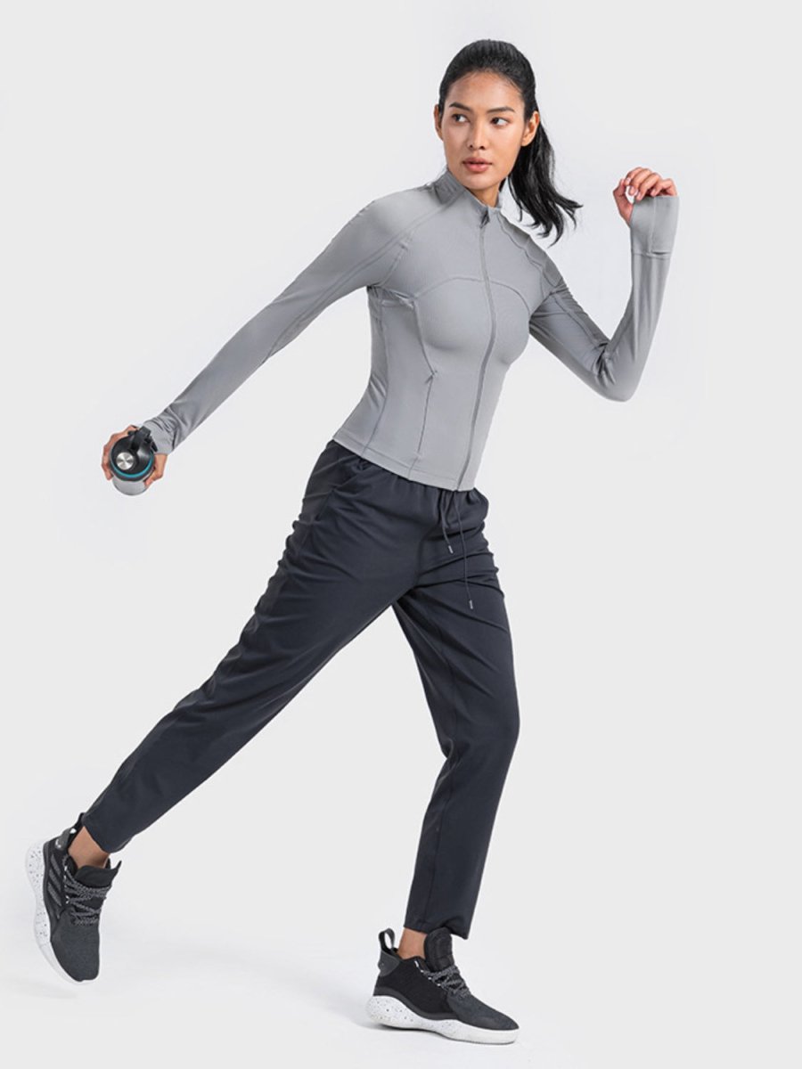 Millennia Zip - Up Long Sleeve Sports Jacket - Outerwear
