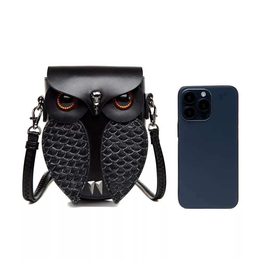Mini Owl PU Leather Crossbody Bag - 