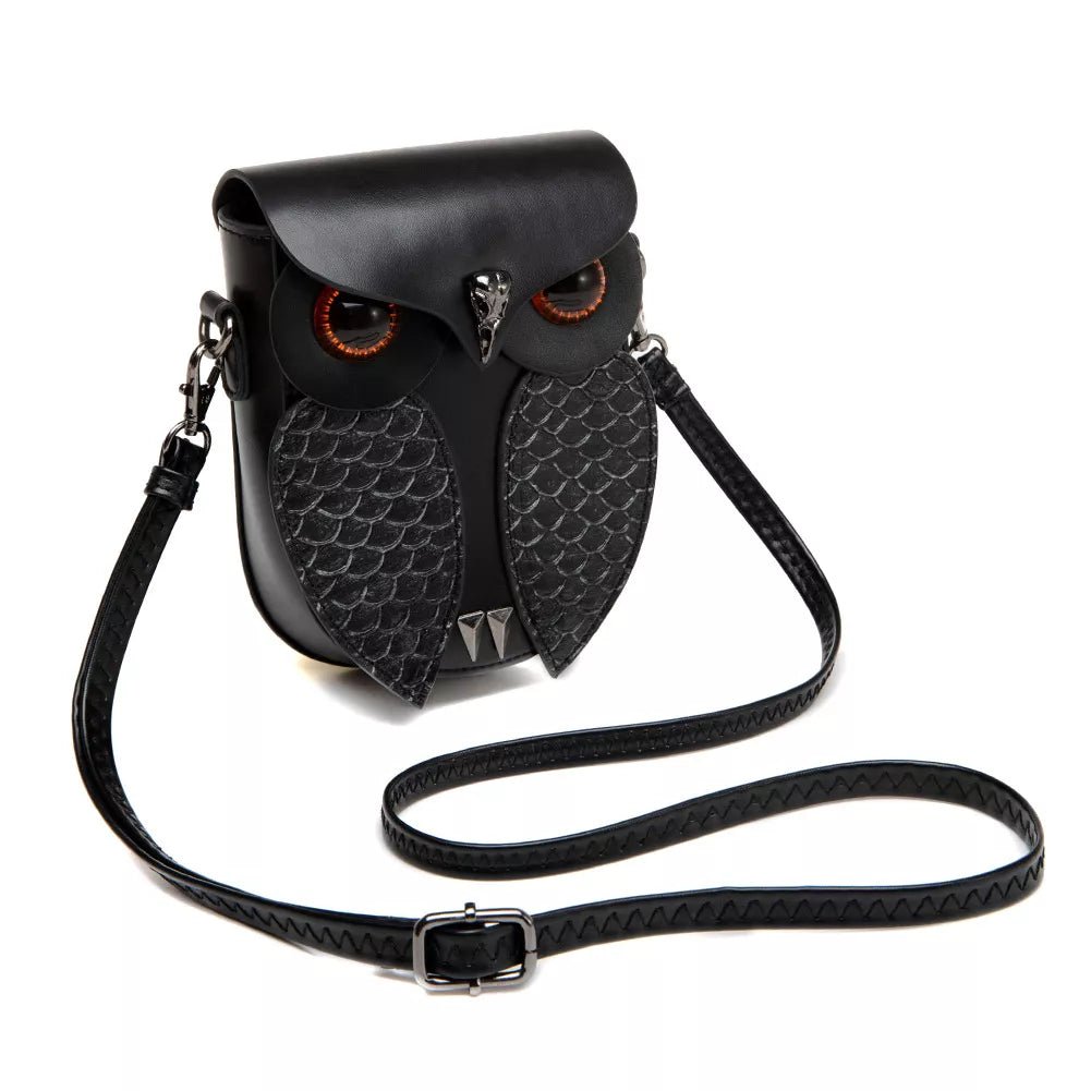 Mini Owl PU Leather Crossbody Bag - 