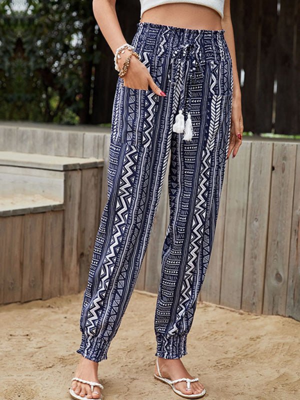 New Fashion Women's Ethnic Print Pants - Bottoms