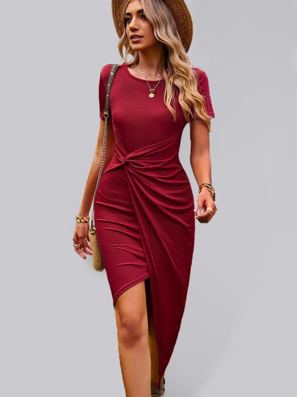 New Knitted Dress High Stretch Light Dress Casual Skirt - Sweater Dress