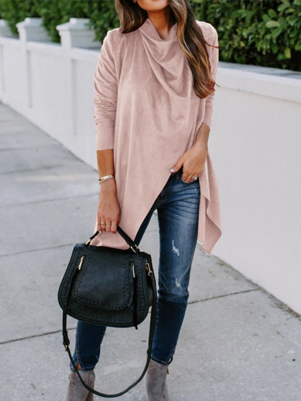 New Ladies Solid Color Long Sleeve Long Sleeve Windbreaker Versatile Cardigan Jacket - Outerwear