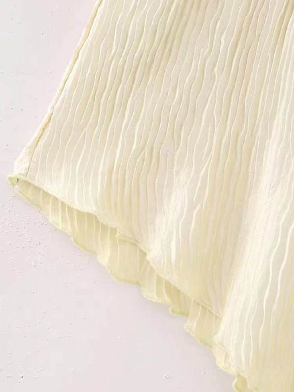 New women's asymmetrical halterneck top/elastic waist casual pleated pants - Top