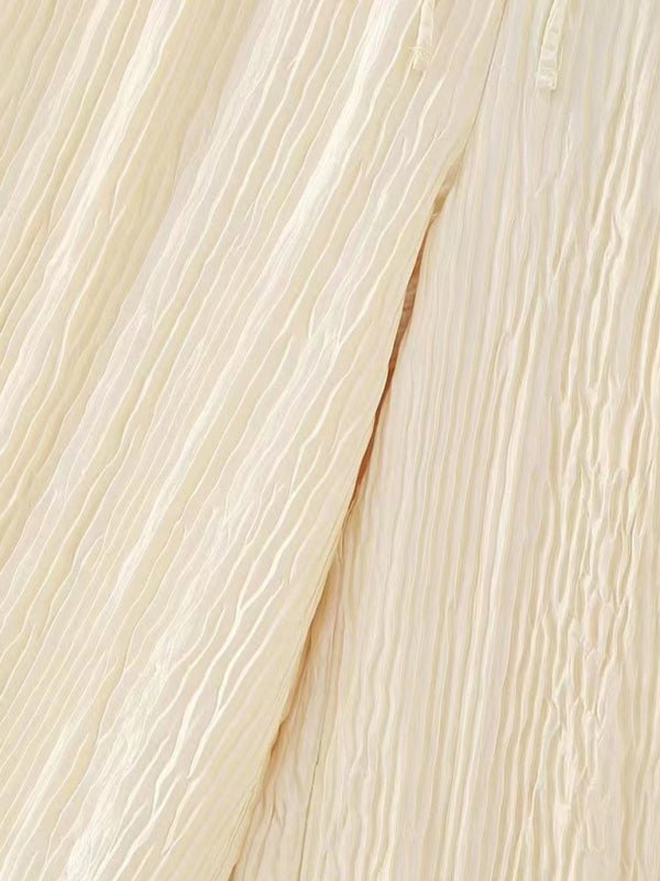 New women's asymmetrical halterneck top/elastic waist casual pleated pants - Top