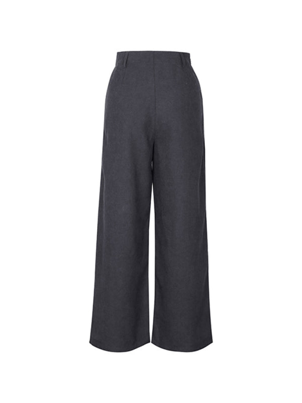 New Women's Corduroy Patch Pocket Casual Pants - Bottoms