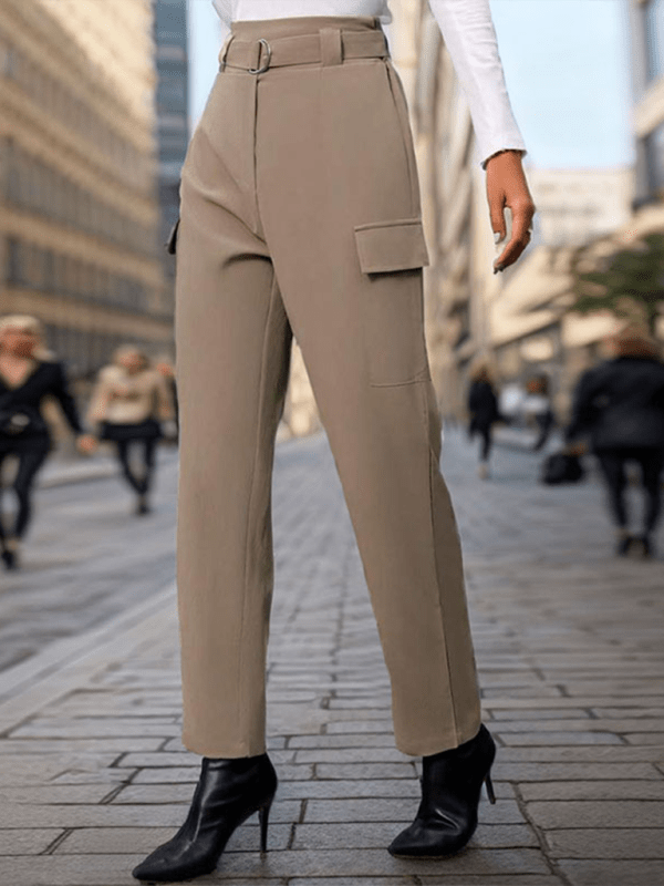 New women's lace - up commuter pocket trousers - Bottoms
