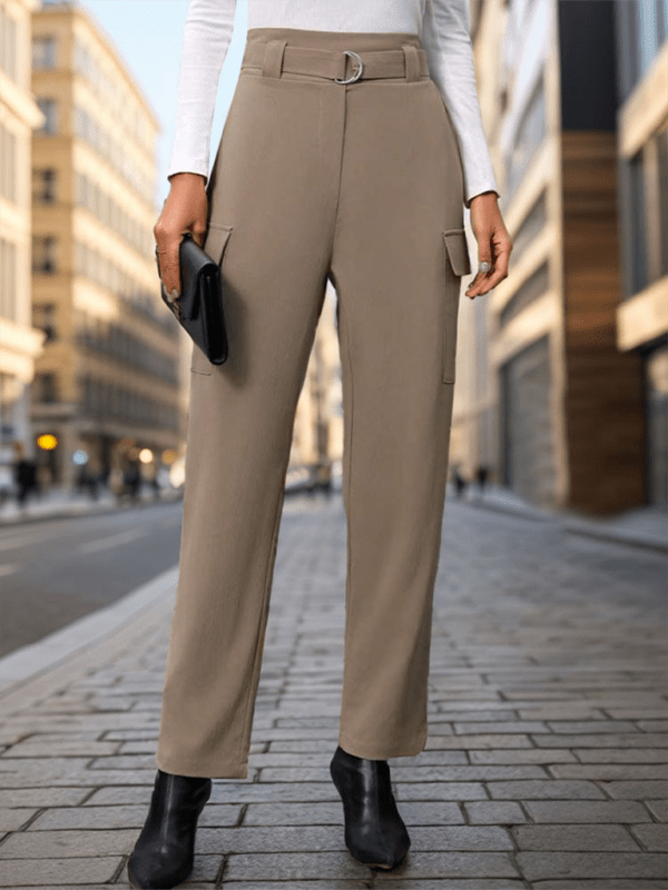 New women's lace - up commuter pocket trousers - Bottoms