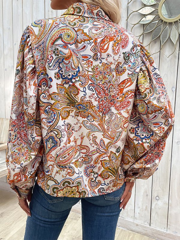 New women's long - sleeved design sense loose shirt - Top