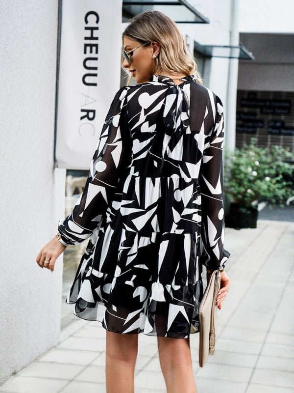 New women's temperament elegant long - sleeved skirt - Day Dress