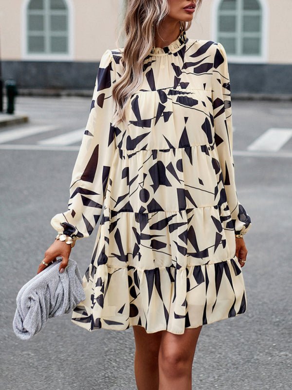 New women's temperament elegant long - sleeved skirt - Day Dress