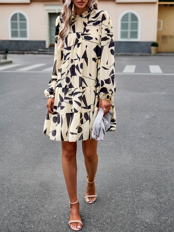 New women's temperament elegant long - sleeved skirt - Day Dress