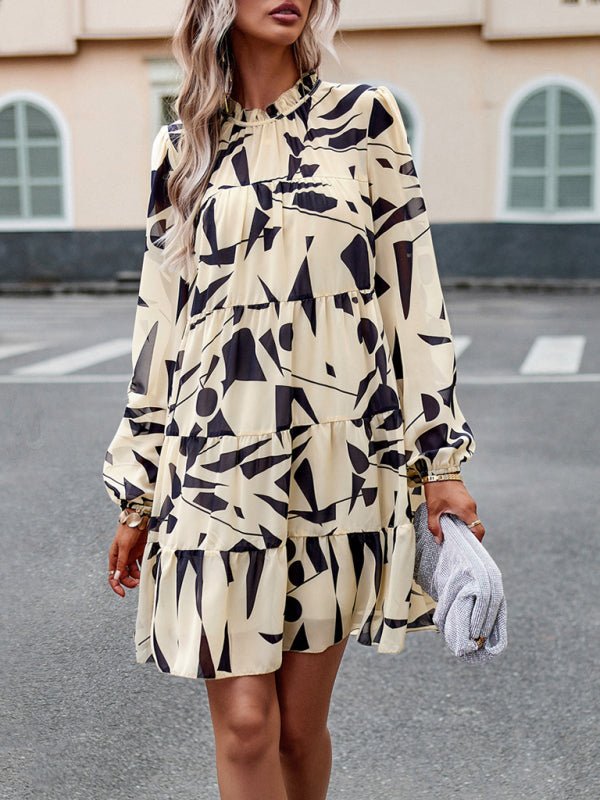 New women's temperament elegant long - sleeved skirt - Day Dress