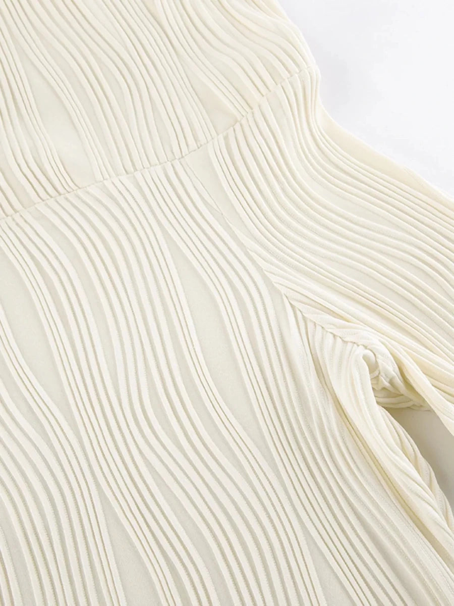 Off - Shoulder Knit Maxi Dress - 