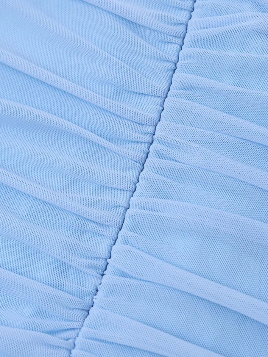 Off - Shoulder Ruched Mermaid Maxi Dress - 