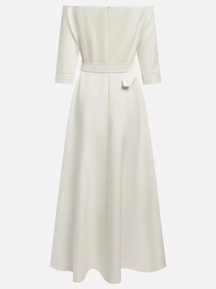 Off - White Off - Shoulder Belted Maxi Dress - 