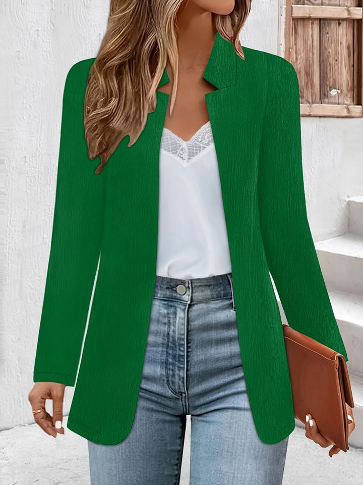 Open Front Long Sleeve Jacket - Outerwear