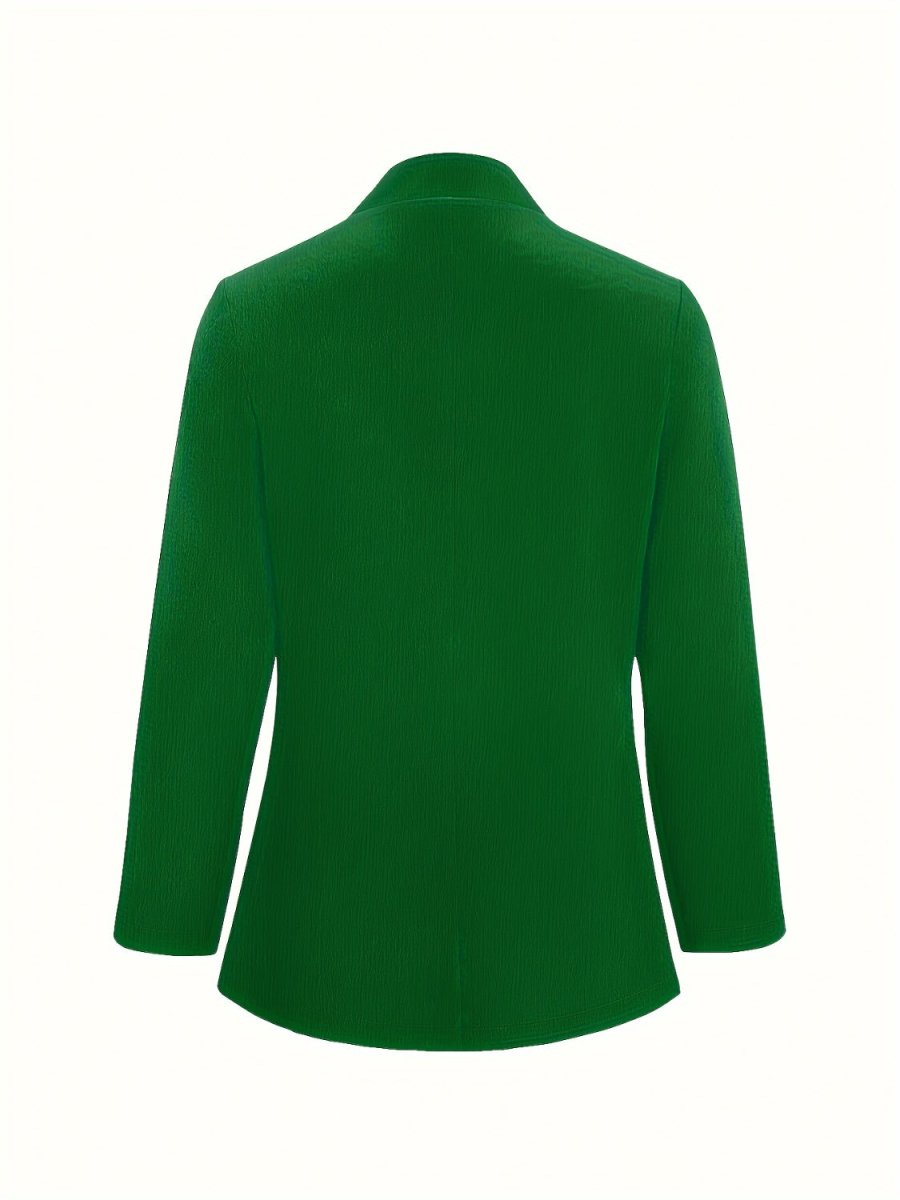 Open Front Long Sleeve Jacket - Outerwear