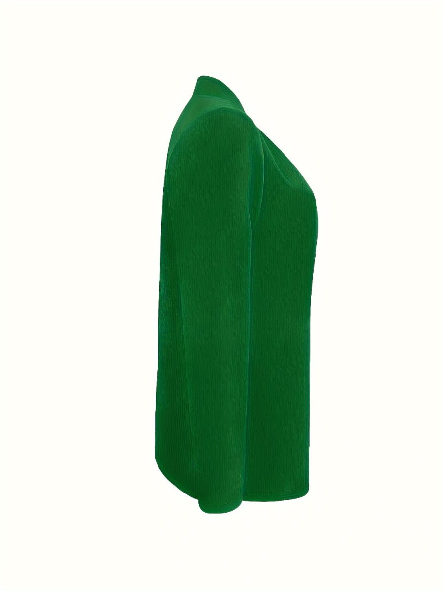 Open Front Long Sleeve Jacket - Outerwear