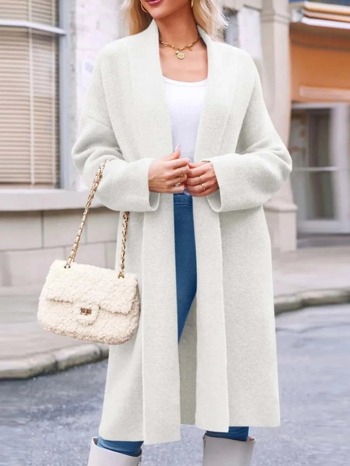 Open Front Longline Acrylic Coat - 