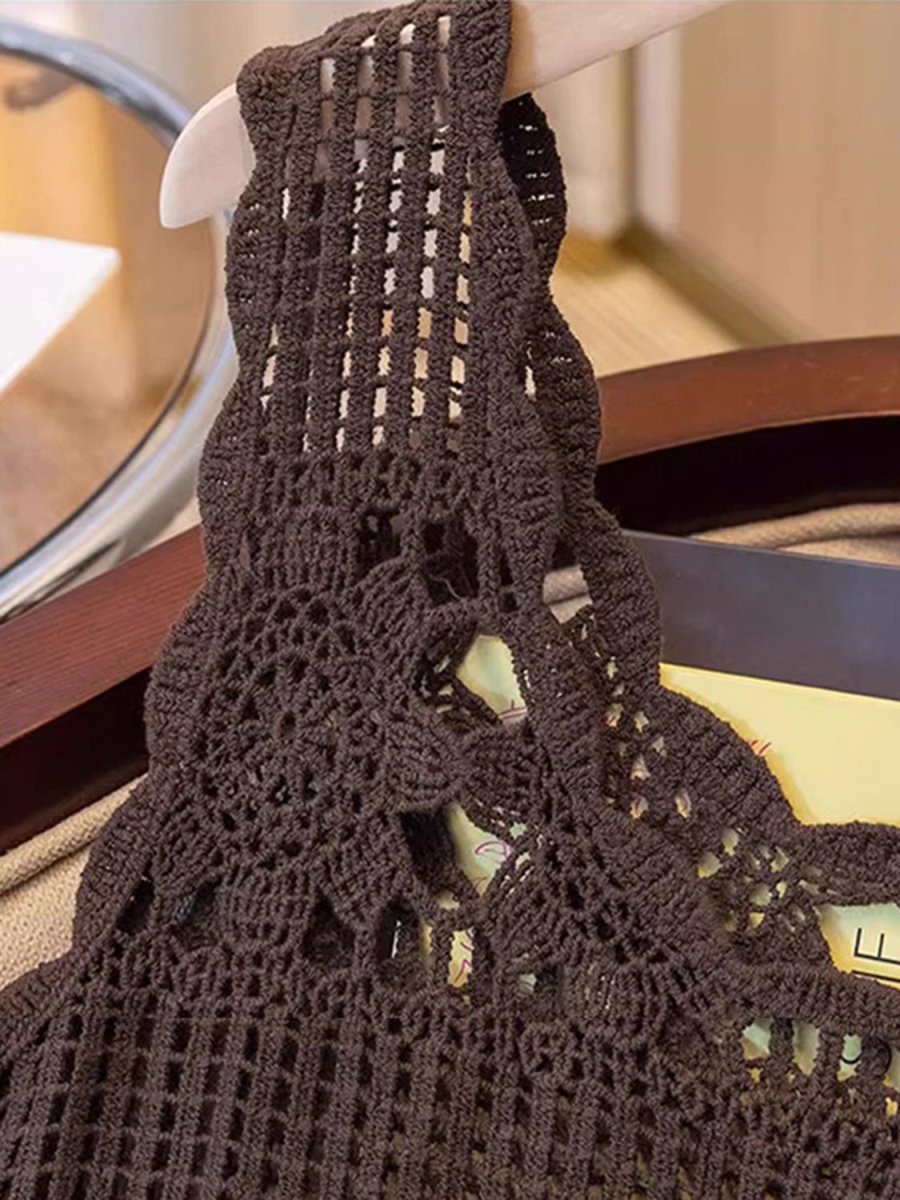 Openwork Scoop Neck Tank - Top