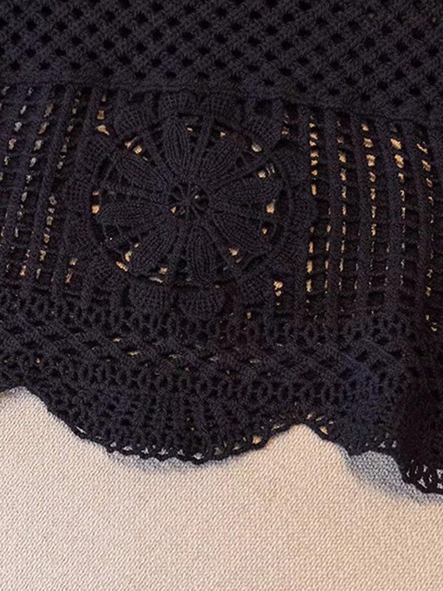 Openwork Scoop Neck Tank - Top