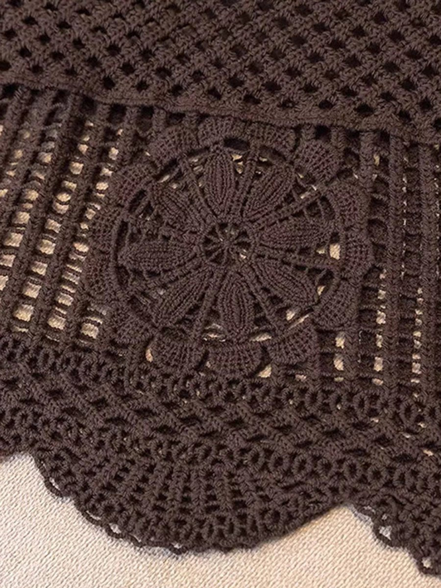 Openwork Scoop Neck Tank - Top