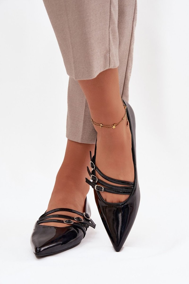 Patent Eco Leather Ballerina Flats - 