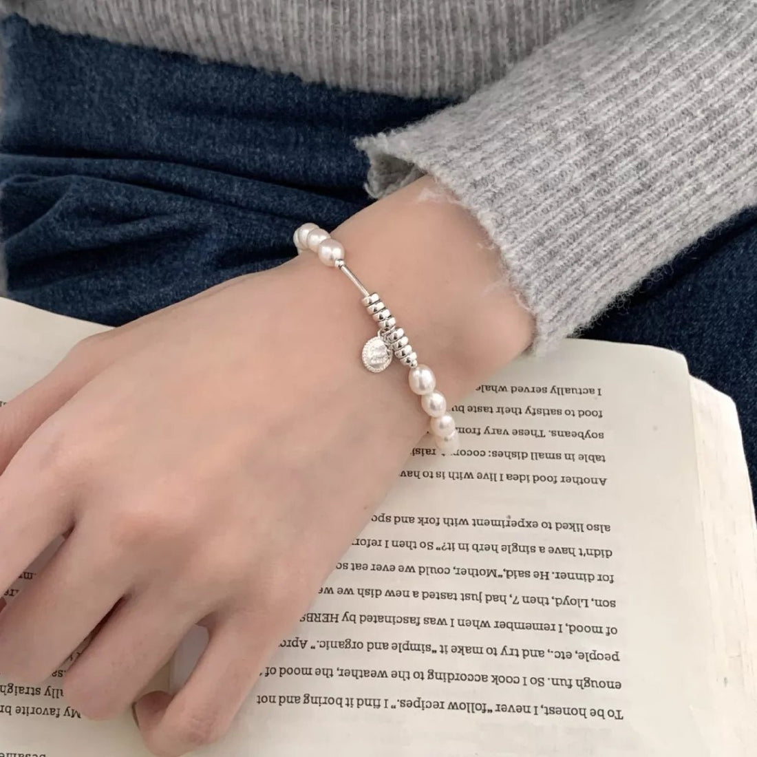 Pearl 925 Sterling Silver Bracelet - 
