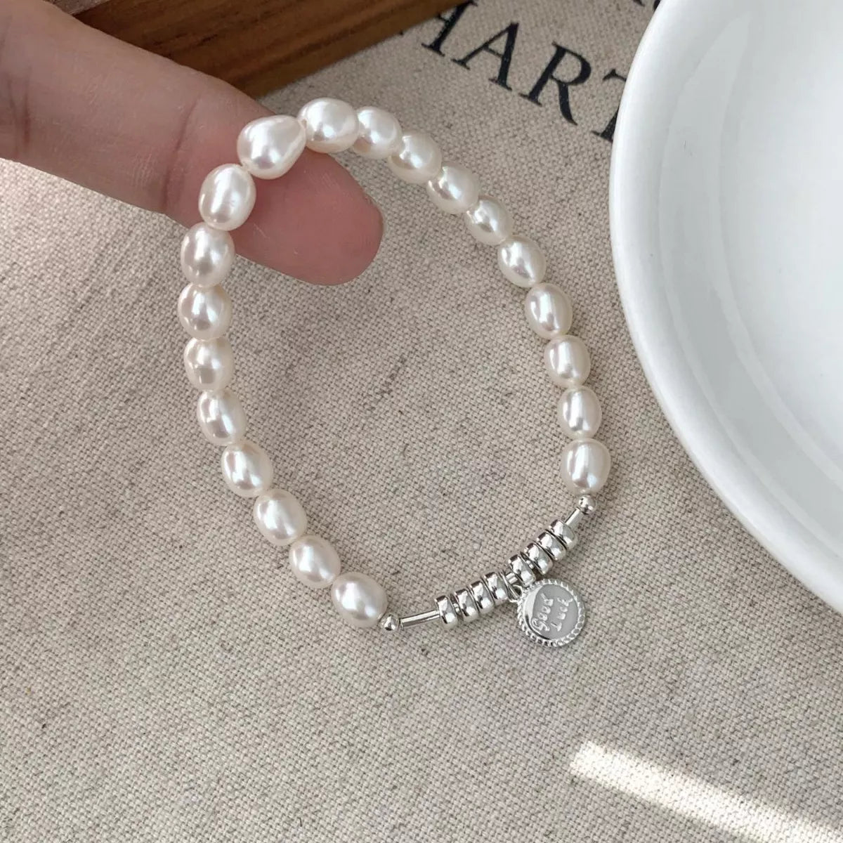 Pearl 925 Sterling Silver Bracelet - 