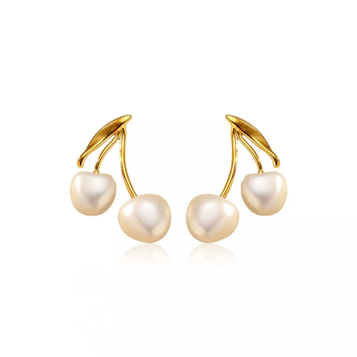Pearl Cherry Drop Earrings - 