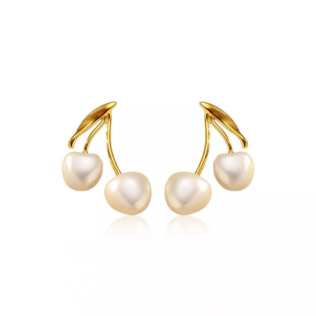 Pearl Cherry Drop Earrings - 